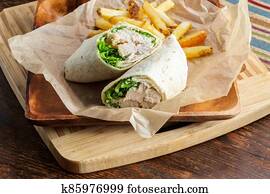 Chicken Caesar Wrap Sandwich