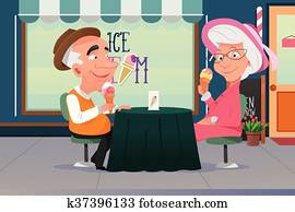 Couple Eating Ice Cream