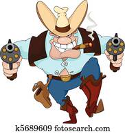 cowboy with revolvers cowboy with revolvers