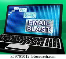 Email Blast Newsletter Promotion Delivering 3d Rendering Email Blast Newsletter Promotion Delivering 3d Rendering