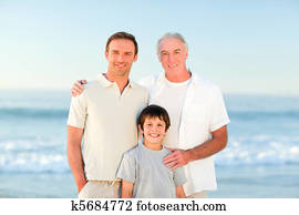 Family at the beach