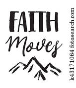 fé, move-se, montanhas