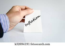 Inflation text concept