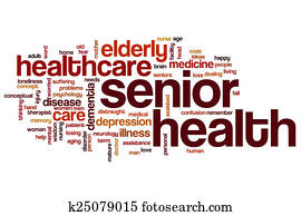 Senior health word cloud Senior health word cloud