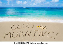 Sign "Happy Friday" on the sandy beach Stock Image | k16207801 | Fotosearch