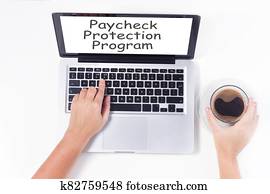 someones, hände, und, latop