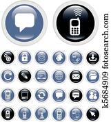 tecnología negocio, iconos