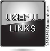useful links black web button useful links black web button