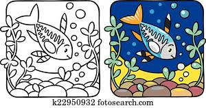 רנטגן, fish, לצבוע ספר