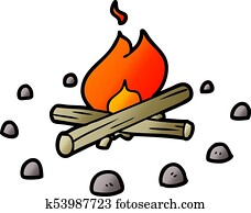 漫画 キャンプファイヤー クリップアート 切り張り イラスト 絵画 集 K Fotosearch