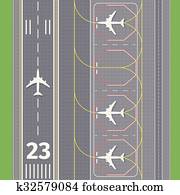 ドバイ 航空写真 ドバイ 空港 着陸 滑走路 飛行機 ストックイメージ U Fotosearch