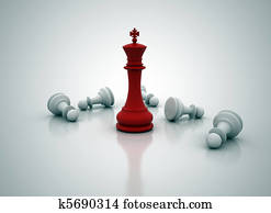 Chess king standing - game over Chess king standing - game over