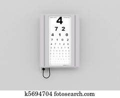 optometrical table isolated on white background optometrical table isolated on white background