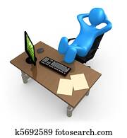 Relaxing In The Office