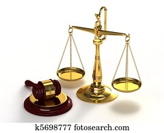 Scales of justice and gavel. Scales of justice and gavel.