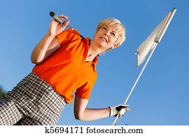Senior female Golf player Senior female Golf player