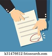 Signing contract