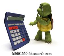 tortoise calculator fotosearch