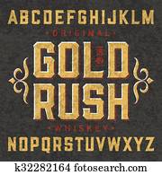 Whiskey label font