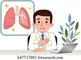 רופא, להסביר, ה, ריאות