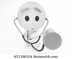 a cute 3d medic (3d isolated happyman series) a cute 3d medic (3d isolated happyman series)