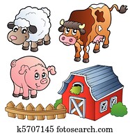 Collection of various farm animals Collection of various farm animals