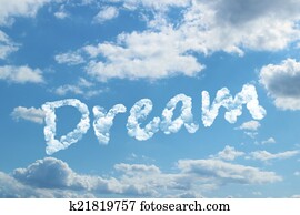 Dream word on cloud Dream word on cloud