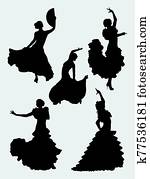 Flamenco dancer silhouette 05. Flamenco dancer silhouette 05.