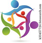 gemeinschaftsarbeit, gewerkschaft, familienbetrieb, logo