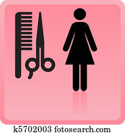 haircut or hair salon symbol haircut or hair salon symbol