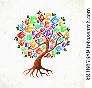 Knowledge and Education concept tree books Knowledge and Education concept tree books