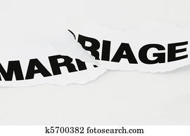 matrimonio, rasgado, aparte