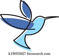 schweben, blau, kolibri schweben, blau, kolibri