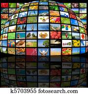 Television production technology concept Television production technology concept