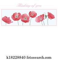 Thinking of you Card Poppies Thinking of you Card Poppies
