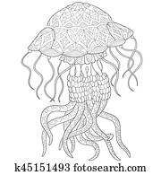 zentangle, סגנן, מדוזה