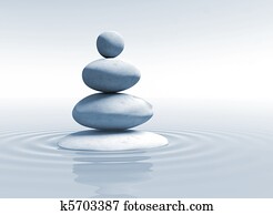 זן, -, אבנים, במאזן