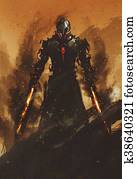 לוחם, עם, פטר, להבה, חרב