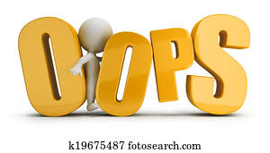 3d small people - oops concept 3d small people - oops concept