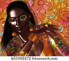 Avant garde fashion and beauty scene Avant garde fashion and beauty scene