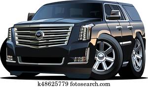 caricatura, vetorial, car