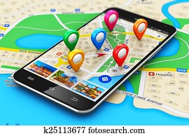GPS navigation concept GPS navigation concept