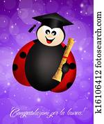 LLadybug with diploma LLadybug with diploma