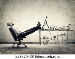 relax in office - man sitting 