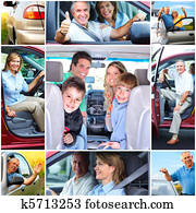 Senior couple in the car