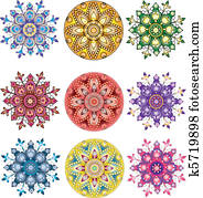 הודו, ornament., פאיסלאי, seamless