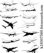 airplane contours airplane contours