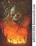 burning graveyard in the skull cave burning graveyard in the skull cave