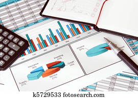 Business Still Life with Finance Stats Business Still Life with Finance Stats