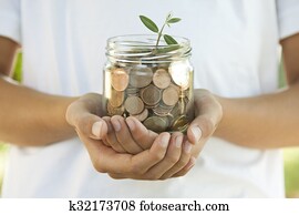 conceito, de, poupar, economia, e, finanças